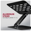AXAGON STND-LQB Podstawka do laptopów aluminiowa 10-17,3 cala regulowane kąty nachylenia, Czarna